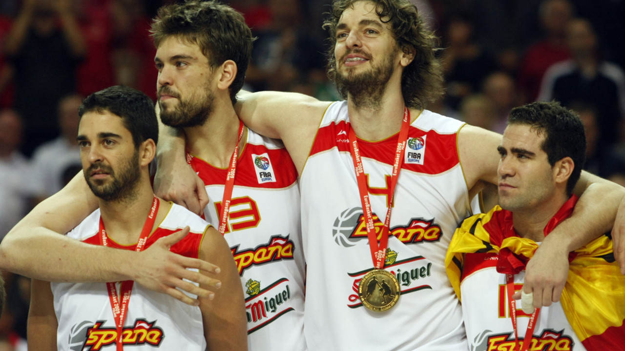 Huan Karlos Navaro, Mark Gasol, Pau Gasol i Karlos Kabezas