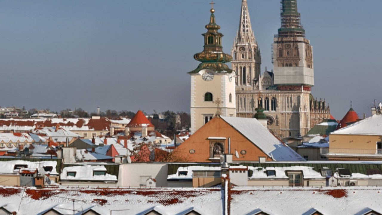 Zagreb pod snegom.