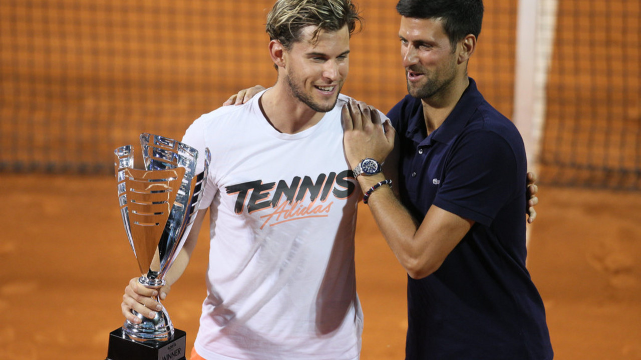 Dominik Tim i Novak Đoković