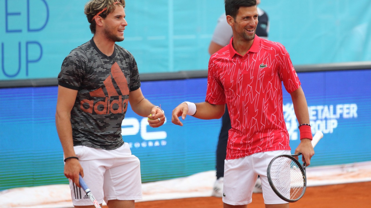 Dominik Tim i Novak Đoković