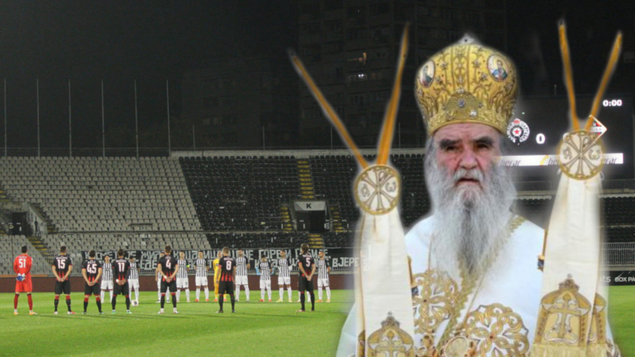 Odata počast Amfilohiju na meču Partizan - Mačva