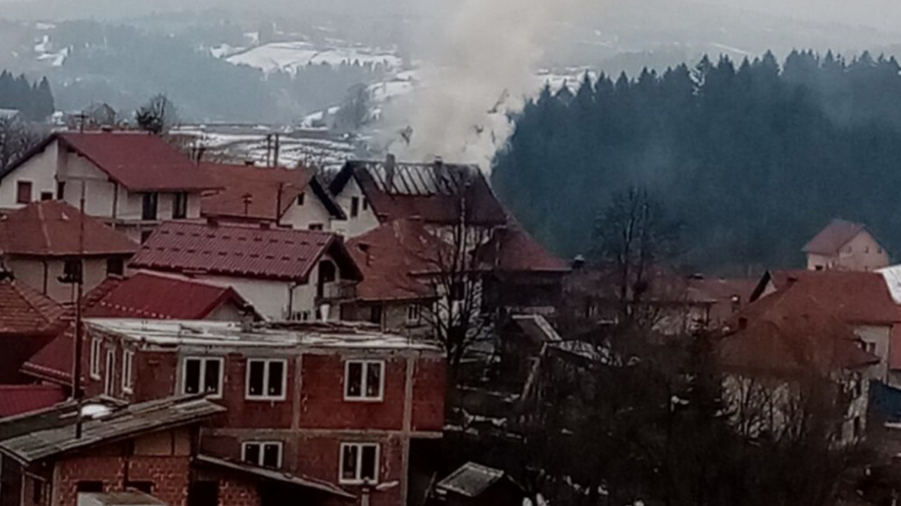 Požar u novovaroškom naselju Šanac
