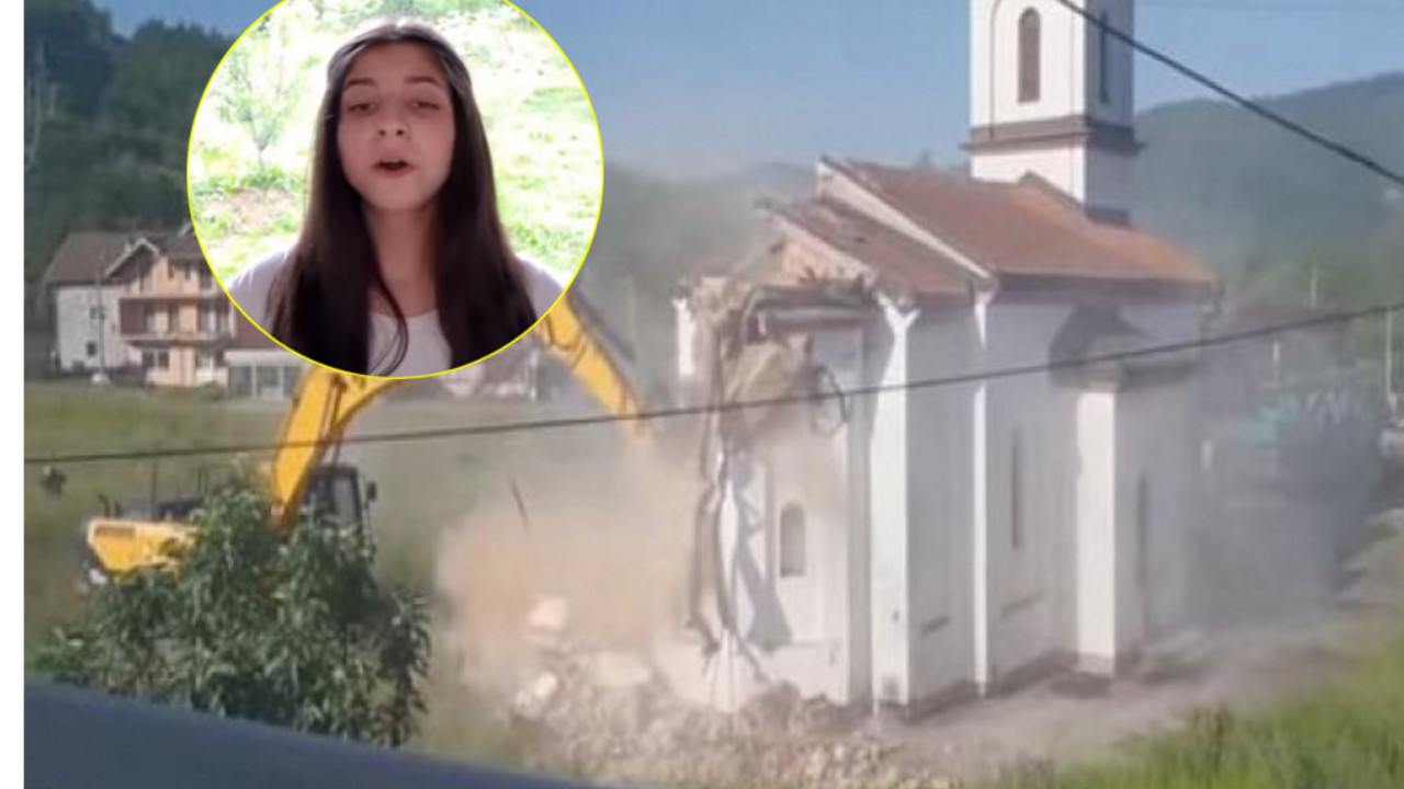 Devojčica o srušenoj crkvi