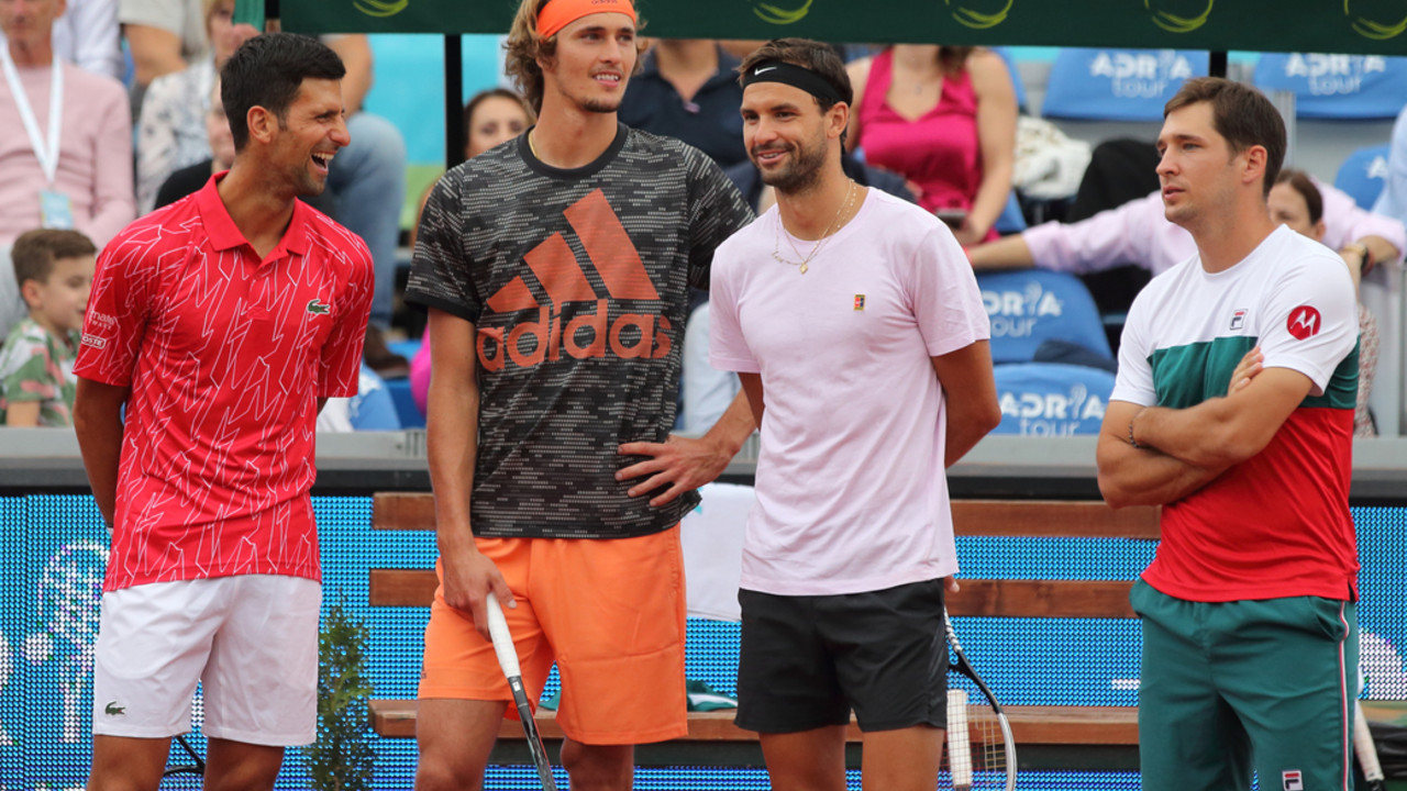 Novak Đoković, Aleksander Zverev, Grigor Dimitrov i Dušan Lajović