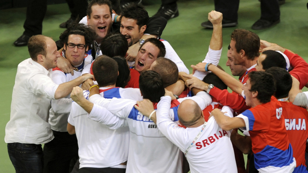 Viktor Troicki posle osvajanja Dejvis kupa