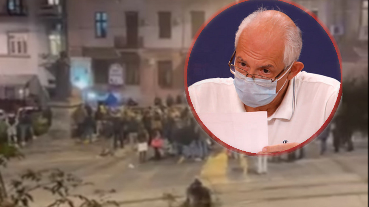 Protest ispred zgrade doktora Kona