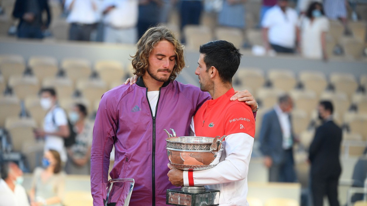 Stefanos Cicipas i Novak Đoković