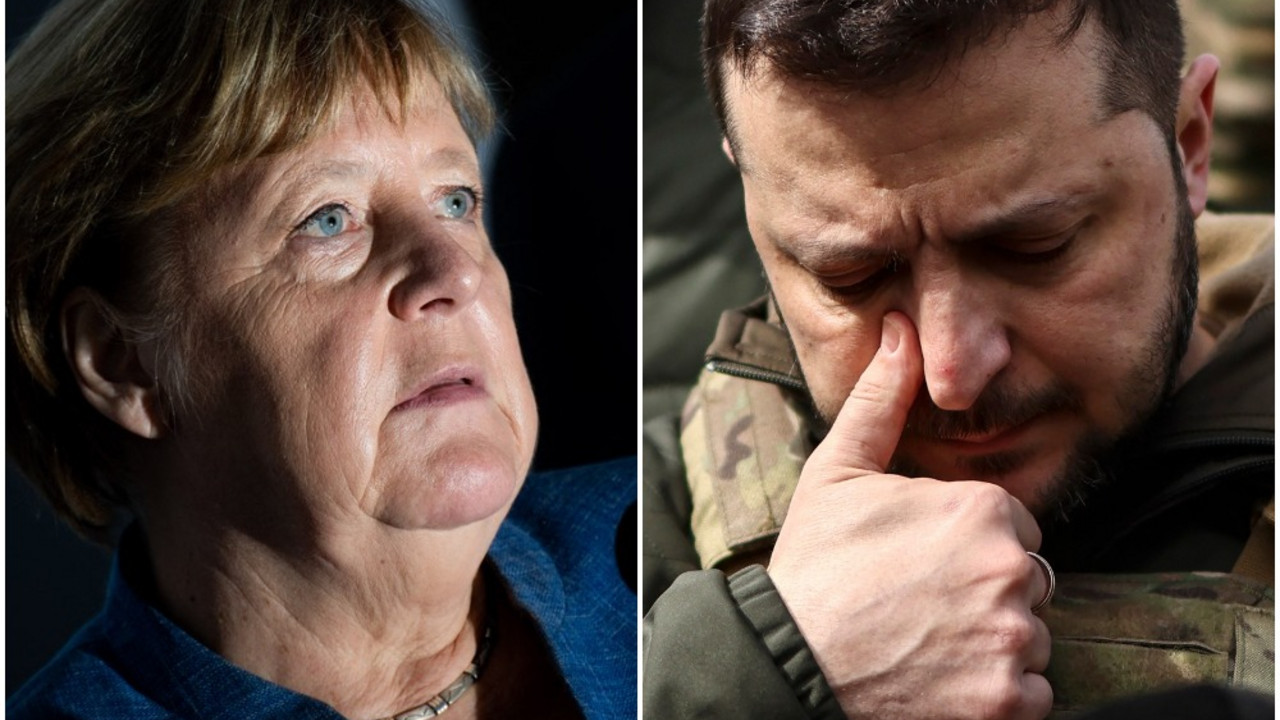 Angela Merkel i Vladimir Zelenski 