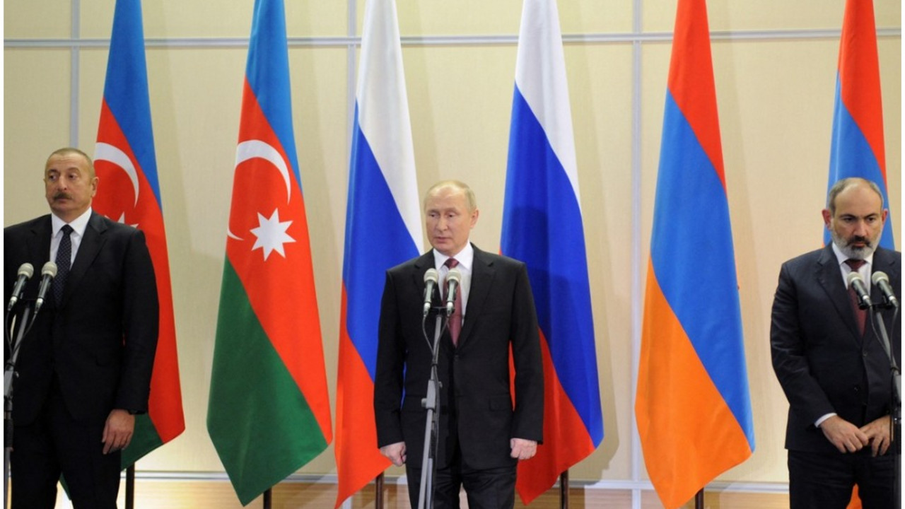 Pašinjan, Putin, Alijev