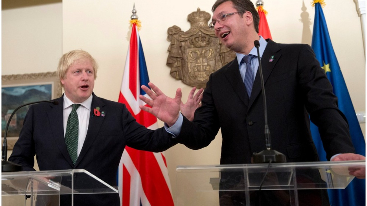 Boris Džonson i Aleksandar Vučić