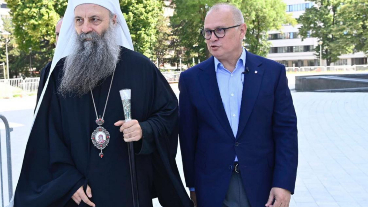 Patrijarh Porfirije i Goran Vesić