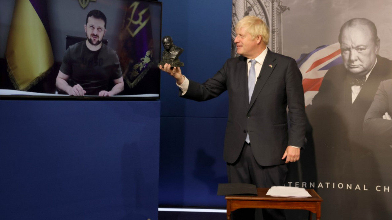 Boris Džonson i Volodimir Zelenski