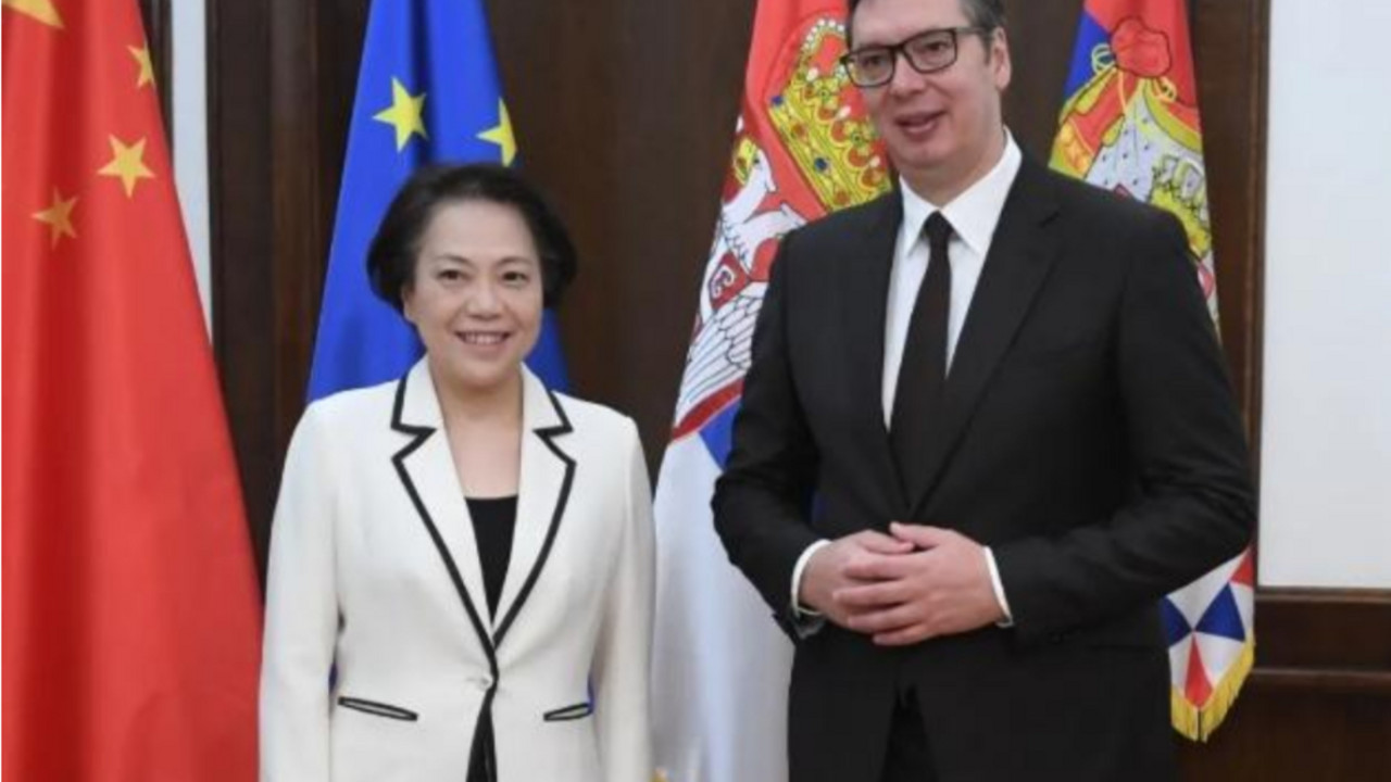 Aleksandar Vučić i Čen Bo