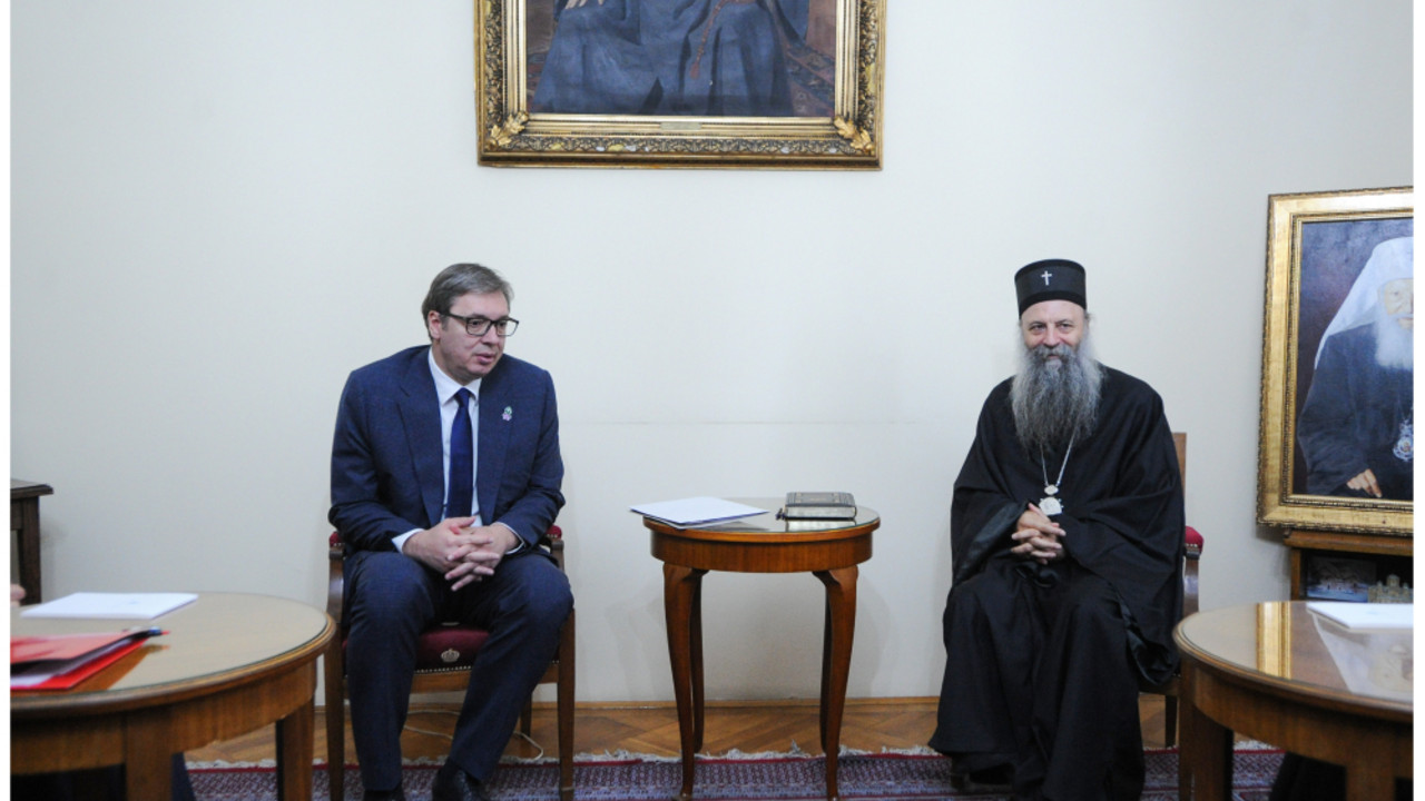 Patrijarh Porfirije i Aleksandar Vučić