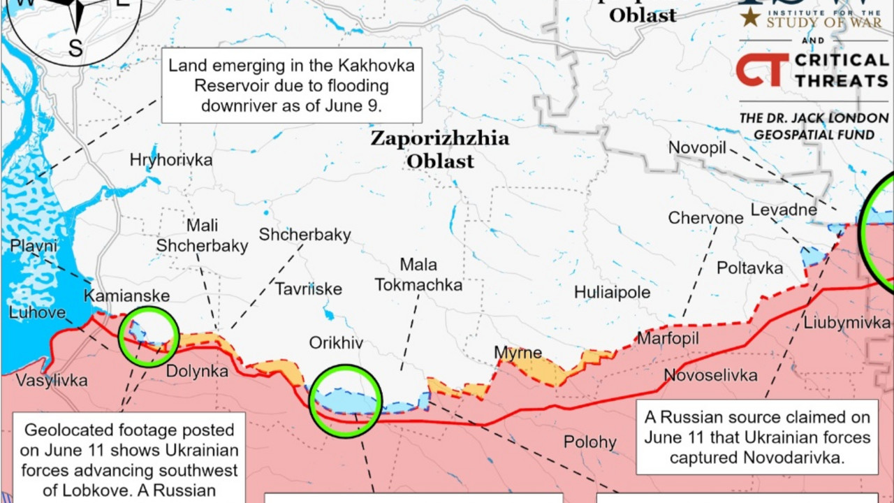Mapa fronta u Ukrajini
