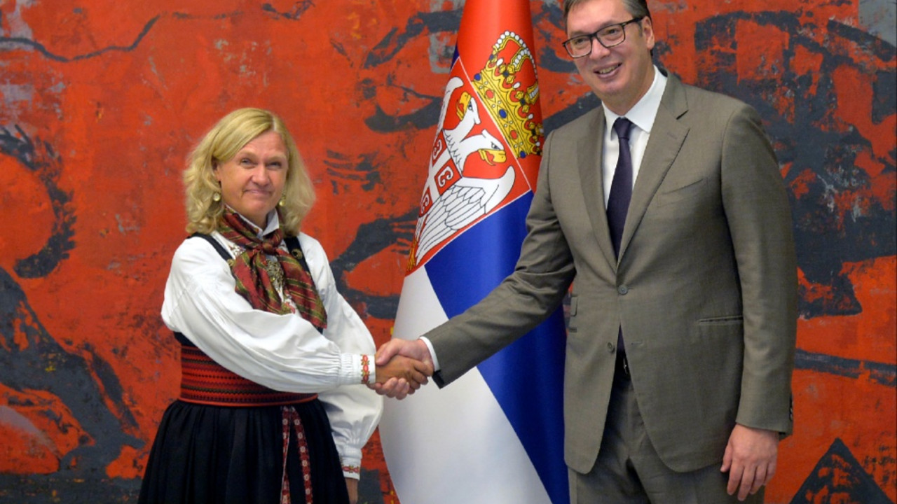 Aleksandar Vučić i Kristin Melosom