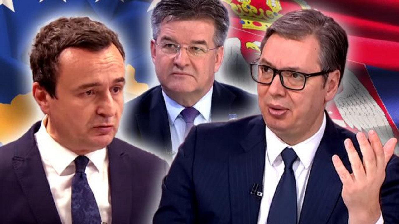 Aljbin Kurti, Miroslav Lajčak, Aleksandar Vučić
