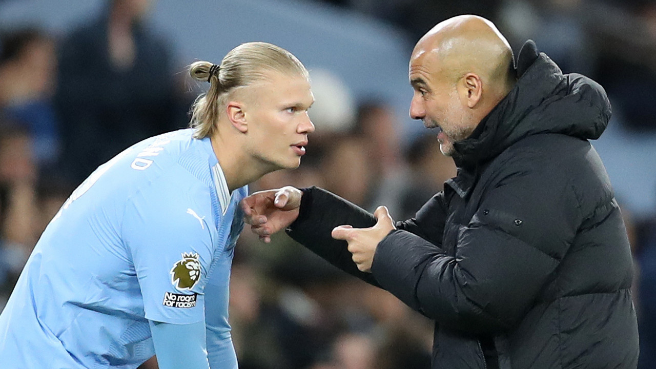 Erling Haland, Pep Gvardiola