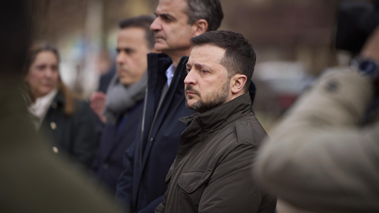 Kirjakos Micotakis i Vladimir Zelenski