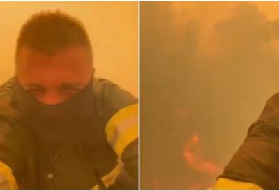 Vatrogasac se probija kroz stihiju, oko njega sve gori: Ovo je najjeziviji snimak požara u Crnoj Gori (VIDEO)