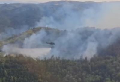 Srbski heroji se borijo z ognjem v bližini Jagodine iz zraka