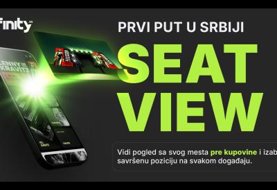 eFinity platforma diktira trendove! Po prvi put u Srbiji SEAT VIEW opcija – Pogled sa svog mesta vidite pre kupovine ulaznice