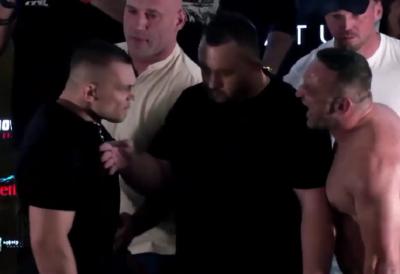 HAOS POSLE MEČA: Sukobili se Miran Fabjan i Darko Stošić u svlačionici