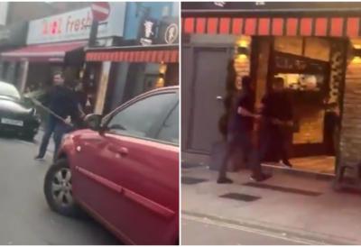 Uznemirujući incident usred dana, kamere zabeležile sve: Dvojica naoružanih muškaraca napala roštiljdžiju, prolaznici u šoku (VIDEO)