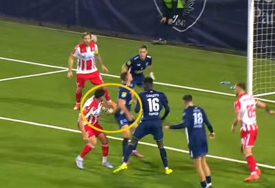 Pravila su tu da se krše: Veljković igrao rukom, sudija priznao gol Zvezde (VIDEO)