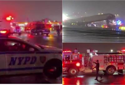 Najmanje dve osobe poginule, više teže povređeno: Avion se rasparčao nakon sudara sa aerodromskim vozilom u Njujorku, dramatični snimci kruže mrežama (VIDEO)