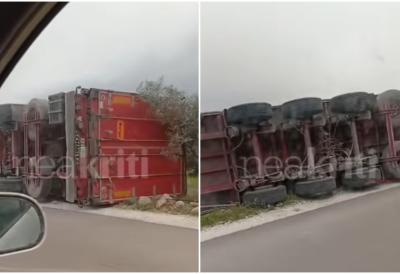 Pogledajte kako je tornado prevrnuo kamion u Grčkoj: Jezive scene sa lica mesta (VIDEO)