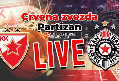 (UŽIVO) EVROLIGA: Crvena zvezda - Partizan 34:36