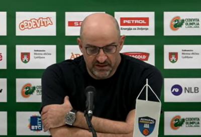 "Oni šutnu 37 bacanja, mi 16! Da ti se samo smuči": Trener Cedevita Olimpije opleo po sudijama posle poraza od Partizana