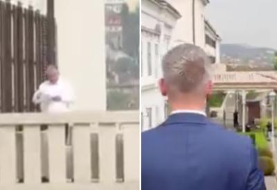 Neočekivani susret: Mađar došao kod predsednika, pa na balkonu ugledao Orbana - snimak postao viralan (VIDEO)