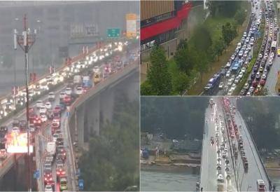 (FOTO) Popodnevni špic u Beogradu: Kiša paralisala prestonicu, vozila mile - evo gde je najkritičnije
