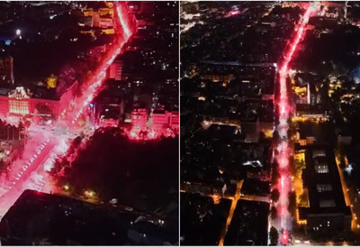 ZASIJAO BEOGRAD Najveća bakljada zablistala u prestonici - Pogledajte spektakularni prizor (VIDEO)