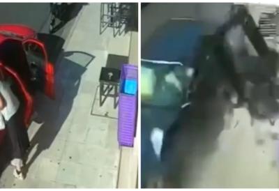 Sekunda delila od tragedije: Automobil u punoj brzini uleteo među ljude na šetalištu, majka u poslednjem trenutku spasla dete - snimak ledi krv u žilama (VIDEO)