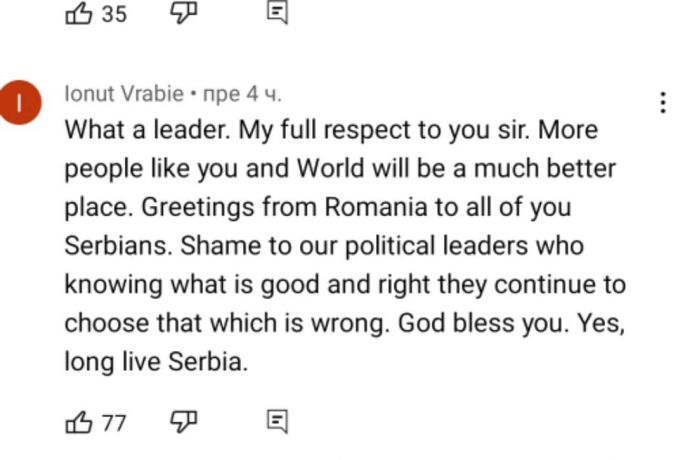 Komentari na Vučićev video