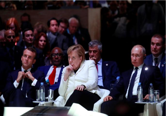 Hašim Tači, Vladimir Putin, Angela Merkel