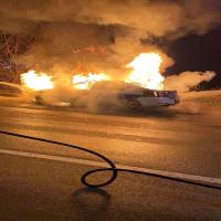 Izgoreo policijski automobil